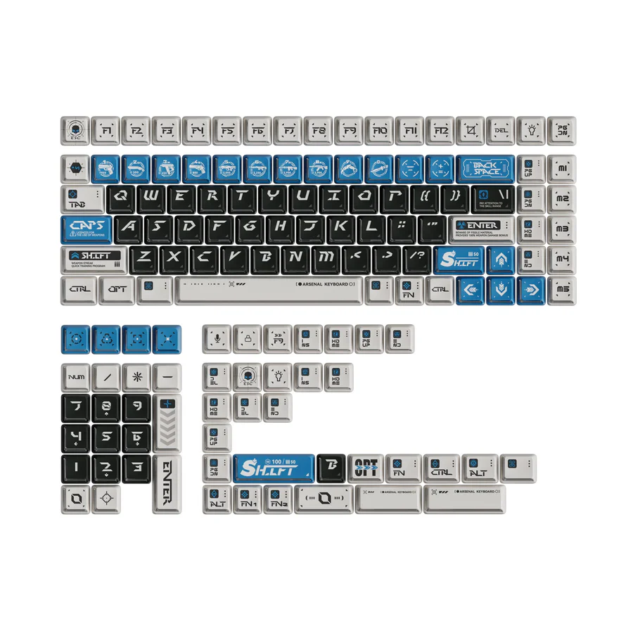 keychron-arsenal-nuclear-power-set-141-touches-pbt-dye-sub-r-tro-clair-ansi-us image 1