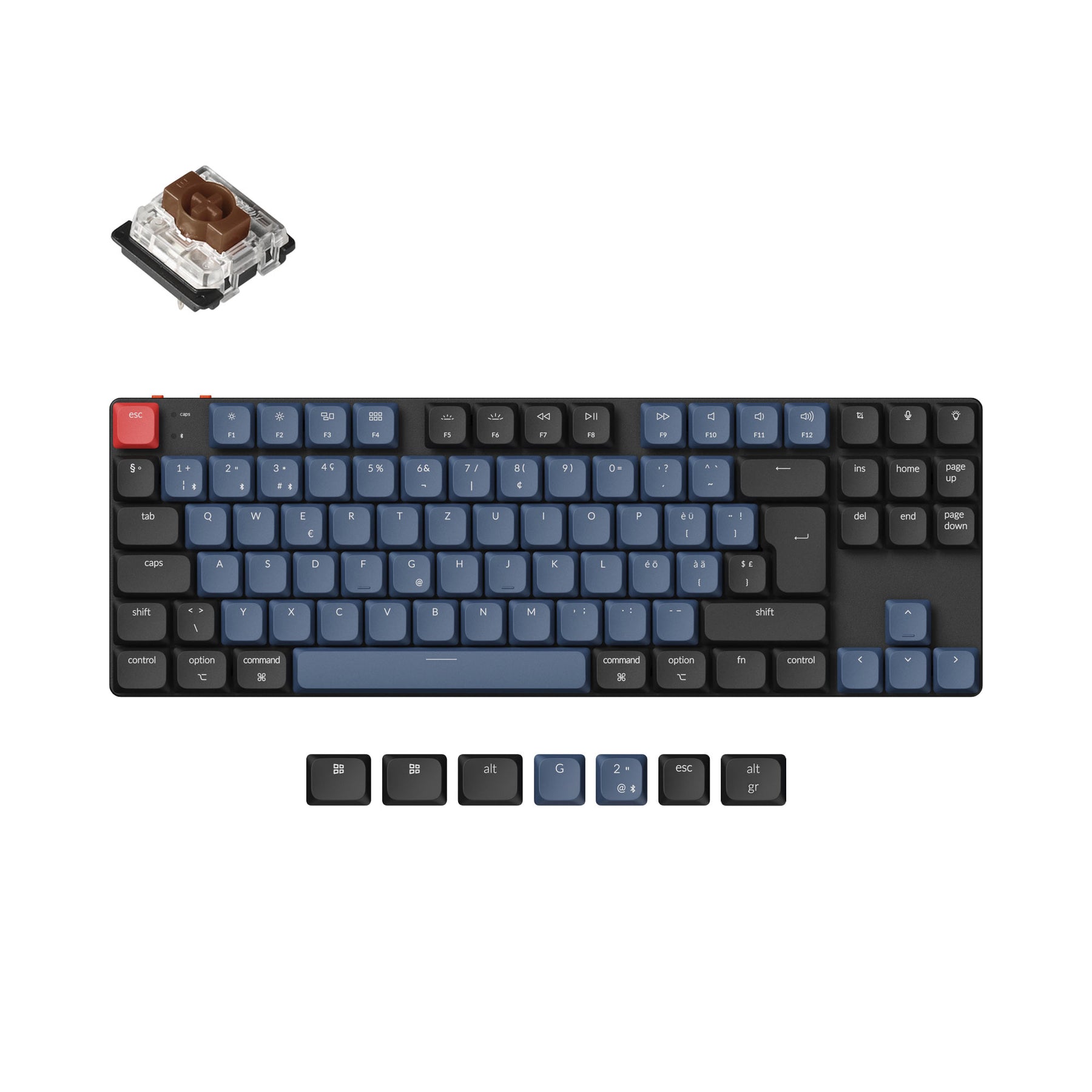 clavier-m-canique-sans-fil-ultra-fin-keychron-k1-pro-qmk-via-iso-80-tkl image 8