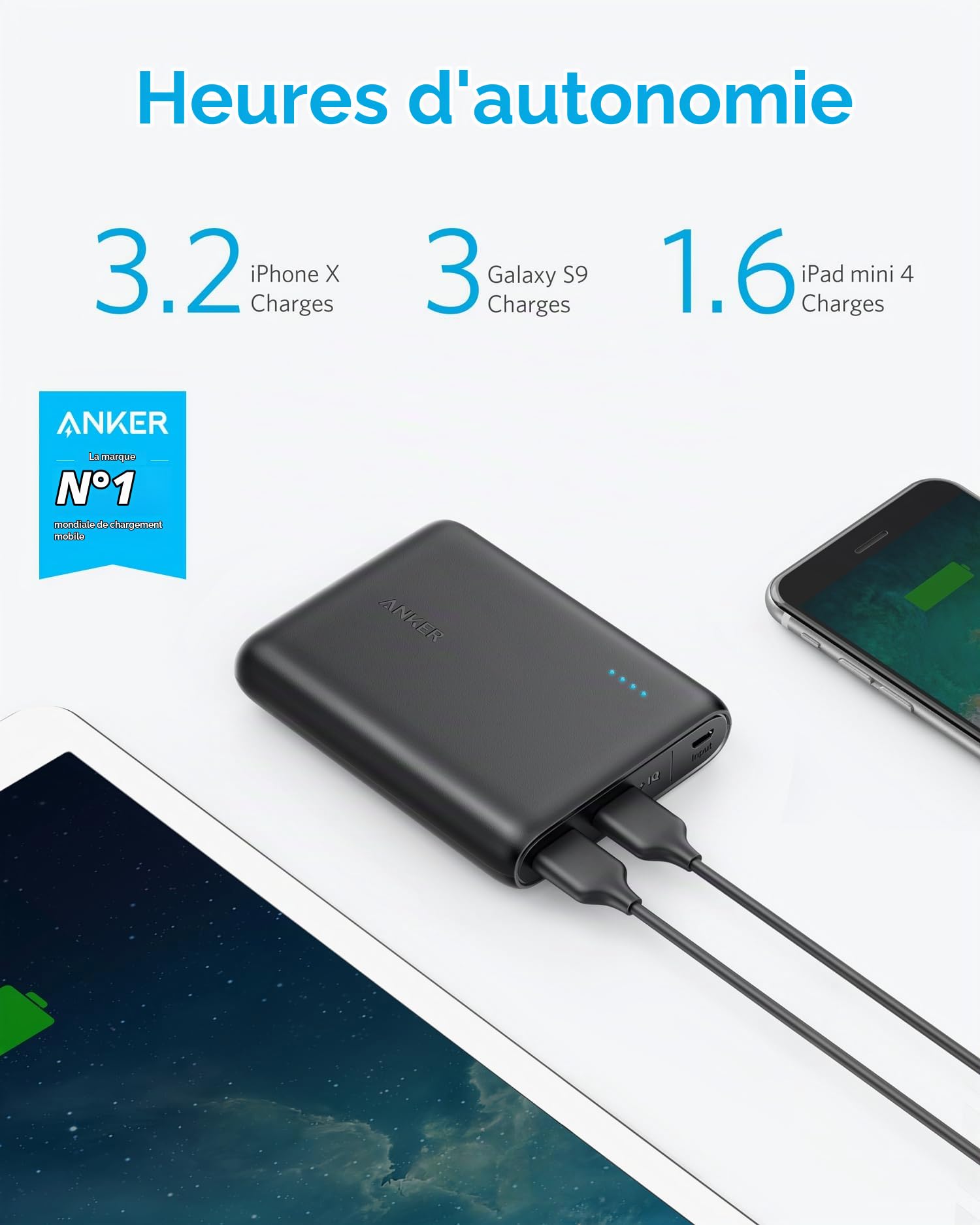 anker-powercore-13000-batterie-externe-13000-mah-2-ports-usb-poweriq image 2