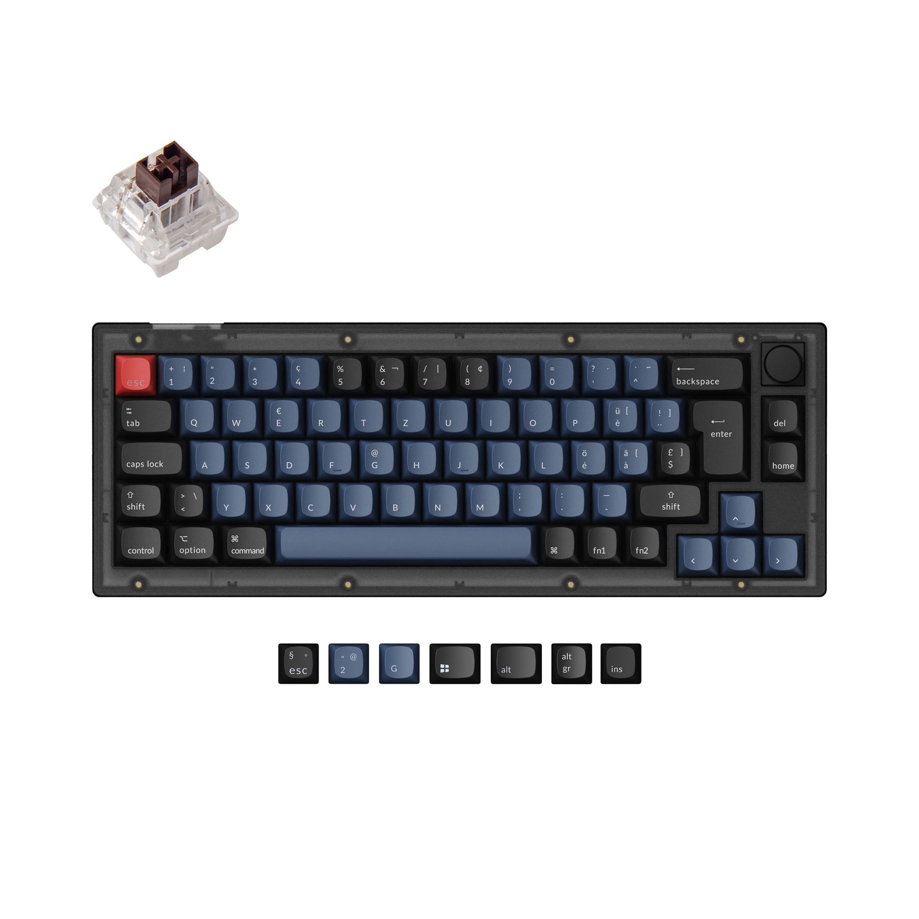 keychron-v2-qmk-clavier-m-canique-custom-filaire-75-collection-iso image 6