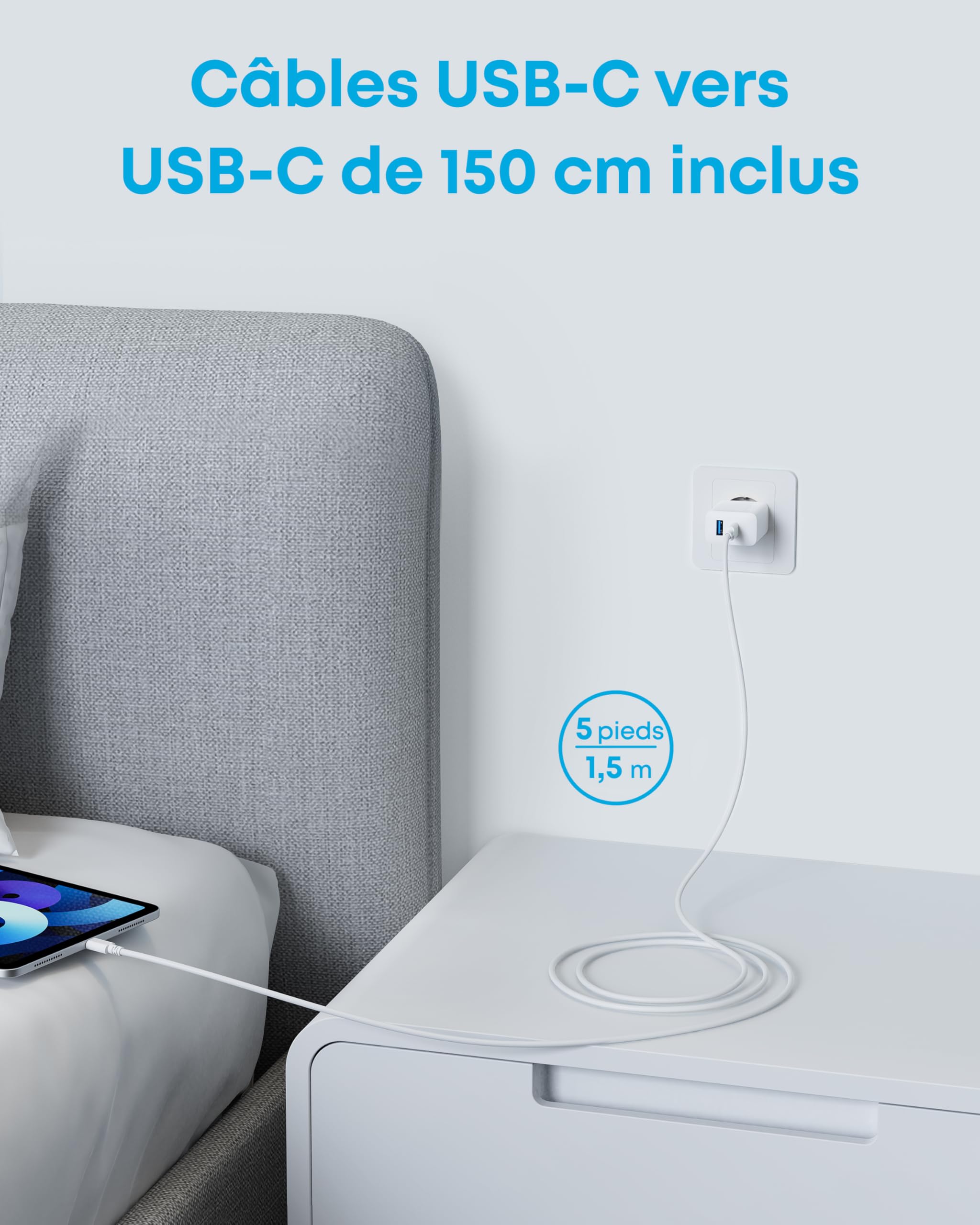anker-powerport-chargeur-rapide-usb-c-20w-2-ports-c-ble-150-cm image 3