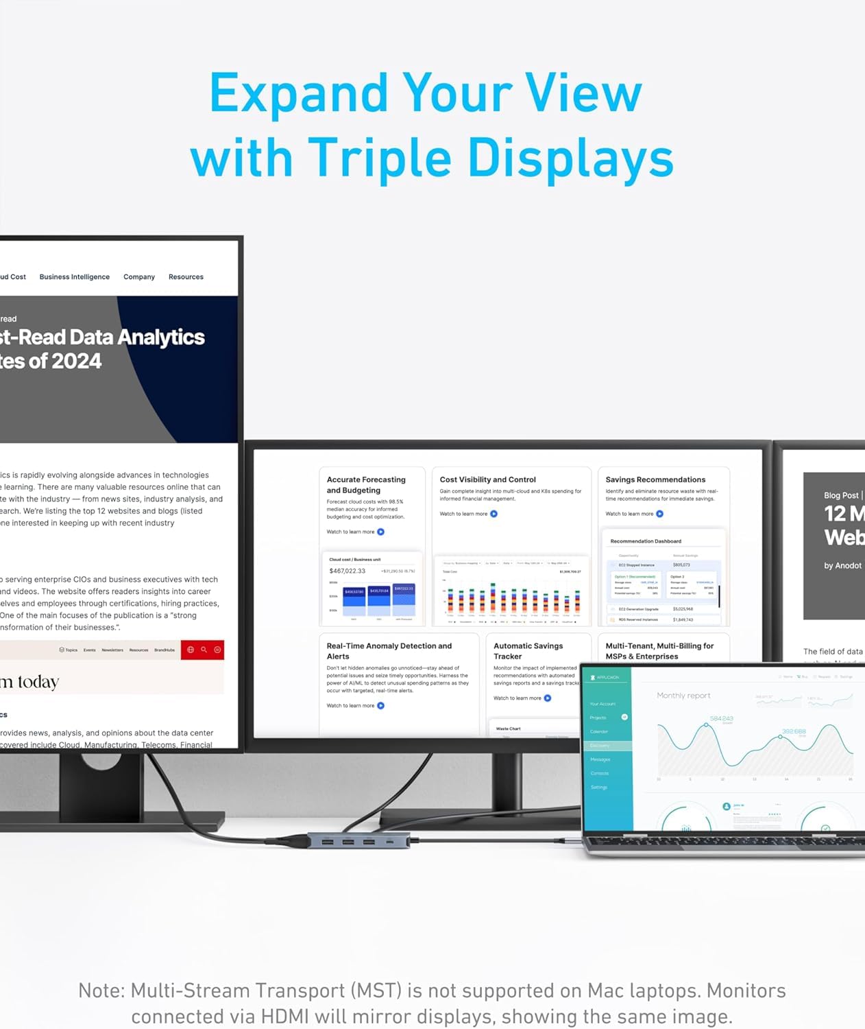 anker-hub-usb-c-8-en-1-triple-display-2x-hdmi-4k-vga-1080p image 3