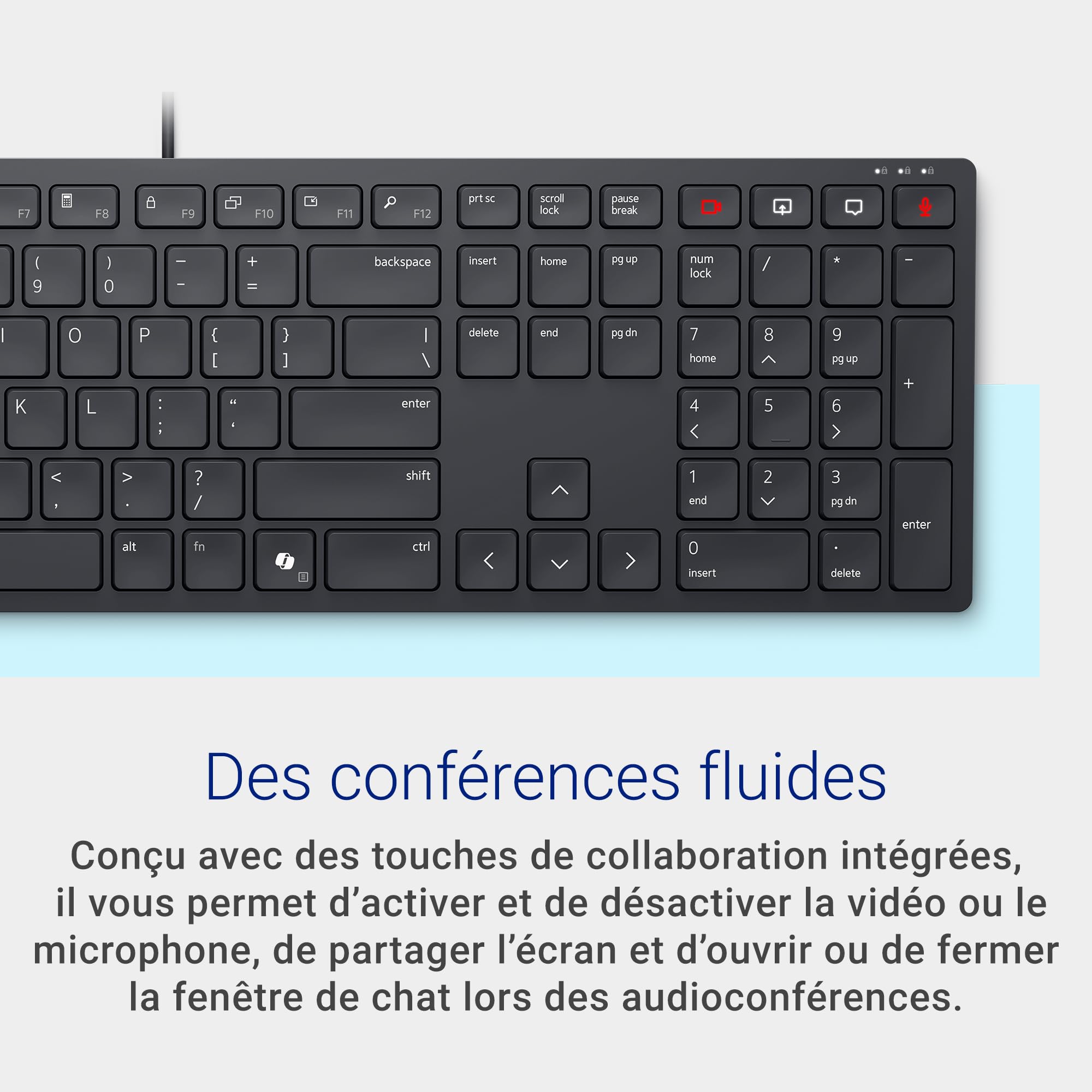 dell-pro-clavier-filaire-1727-azerty-silencieux-touches-collaboration image 2