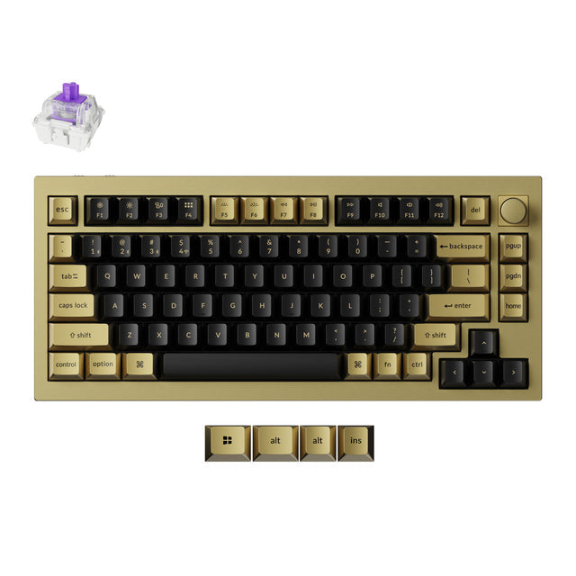 keychron-q1-he-copper-edition-clavier-custom-qmk-sans-fil-75-us-ansi image 1