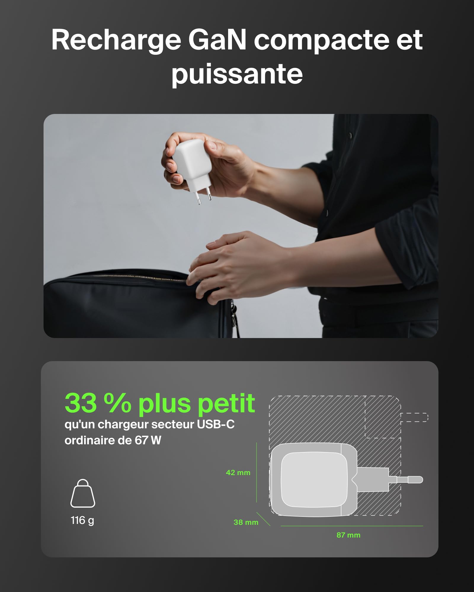 belkin-boostcharge-pro-chargeur-usb-c-gan-67-w-2-ports-blanc image 3