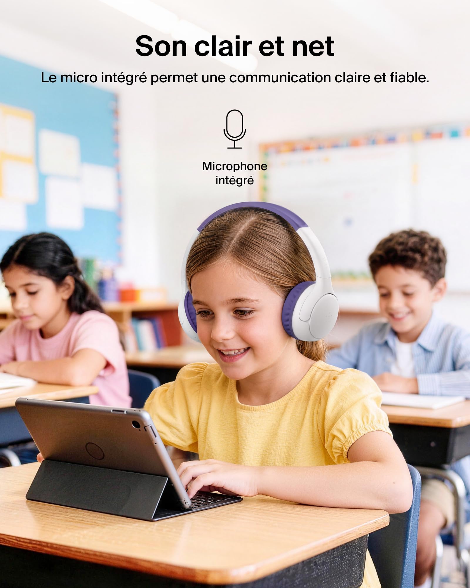 belkin-soundform-mini-2-casque-audio-sans-fil-enfant-violet image 7