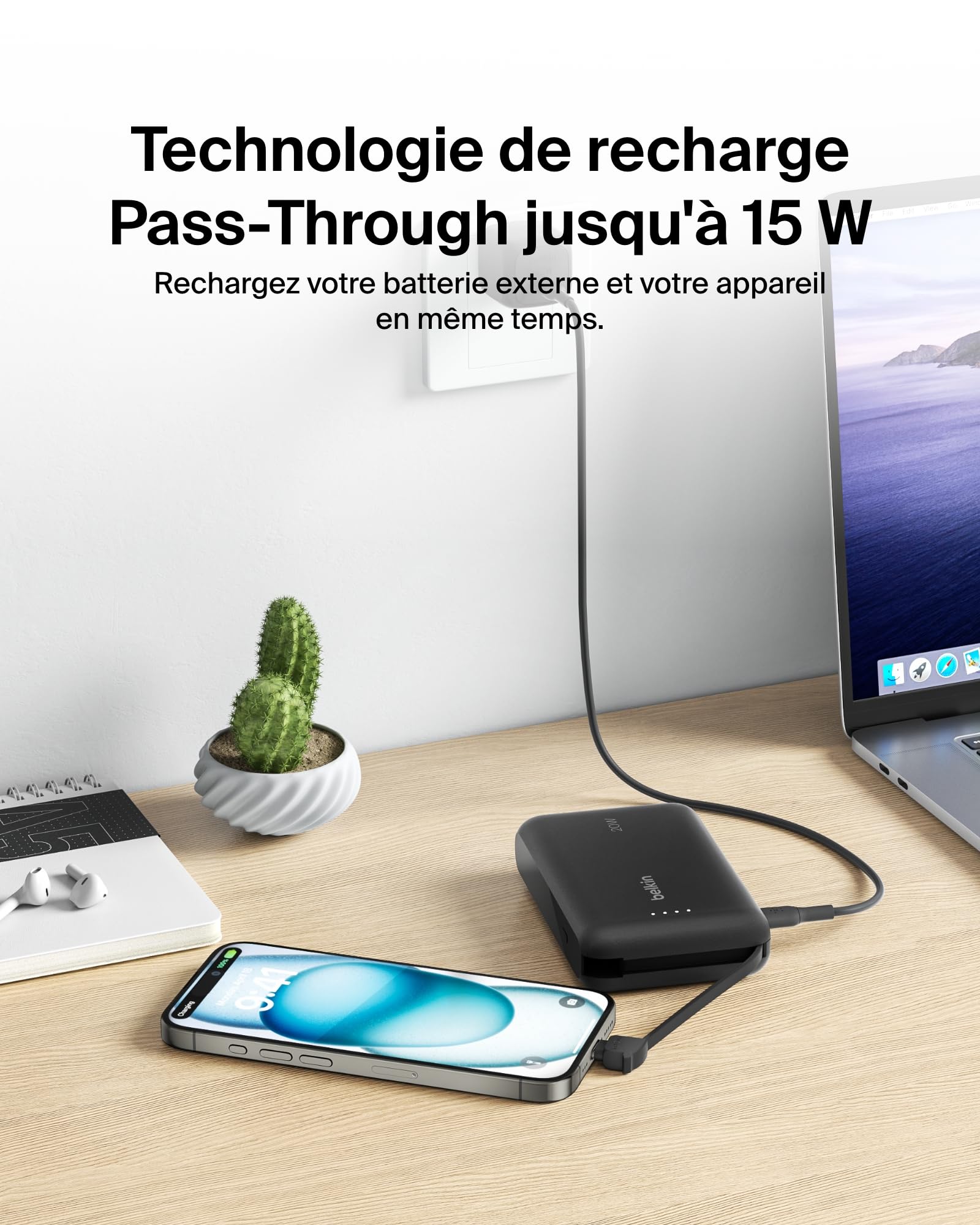 belkin-boostcharge-batterie-externe-10-000-mah-avec-c-ble-usb-c-int-gr-pd-20-w image 7