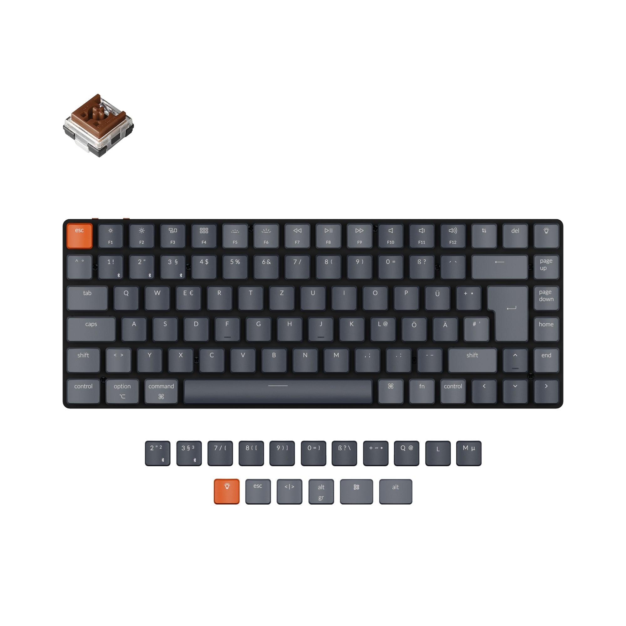 keychron-k3-version-2-ultra-slim-wireless-mechanical-keyboard-iso-de-allemand image 6