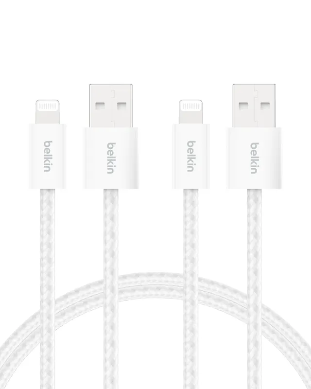 belkin-boostcharge-pack-de-2-c-bles-usb-a-vers-lightning-1-5-m-blanc image 1